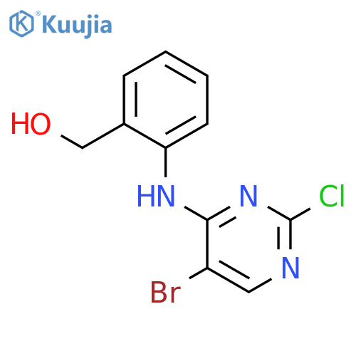 Benzenemethanol, 2-[(5-bromo-2-chloro-4-pyrimidinyl)amino]- structure