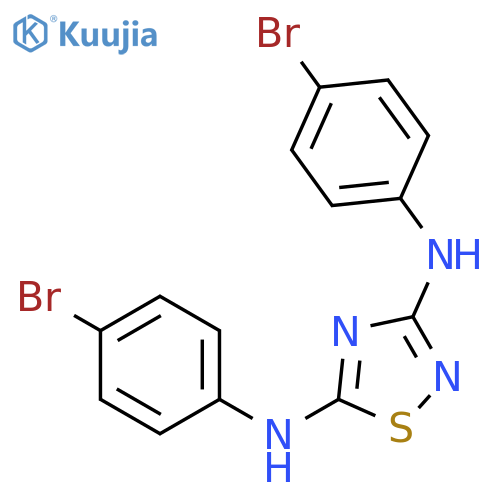 1,2,4-Thiadiazole-3,5-diamine, N,N'-bis(4-bromophenyl)- structure