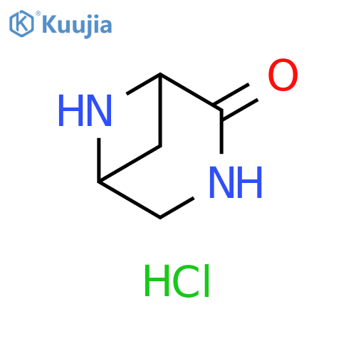 3,6-Diazabicyclo[3.1.1]heptan-2-one, hydrochloride (1:1) structure