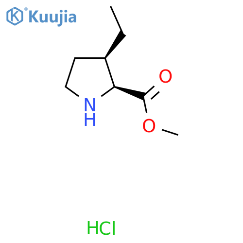 Methyl (2S,3R)-3-ethylpyrrolidine-2-carboxylate hydrochloride structure