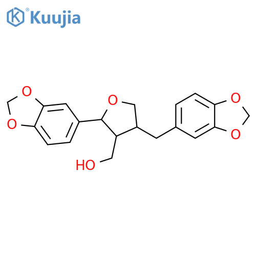 3-Furanmethanol, 2-(1,3-benzodioxol-5-yl)-4-(1,3-benzodioxol-5-ylmethyl)tetrahydro- structure