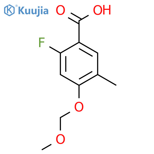 2-Fluoro-4-(methoxymethoxy)-5-methylbenzoic acid structure