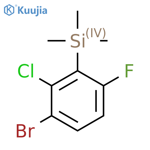 (3-Bromo-2-chloro-6-fluorophenyl)trimethylsilane structure