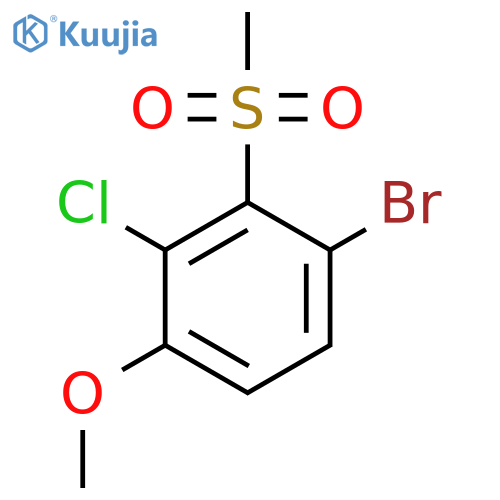 1-Bromo-3-chloro-4-methoxy-2-(methylsulfonyl)benzene structure