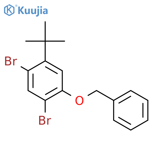 1-(BenZyloxy)-2,4-dibromo-5-(t-butyl)benZene structure