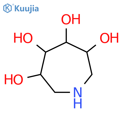(3S,4S,5S,6S)-3,4,5,6-Tetrahydroxyazepane hydrochloride structure