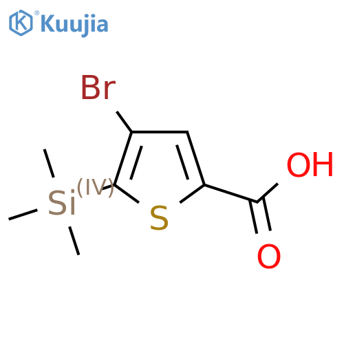 4-Bromo-5-(trimethylsilyl)thiophene-2-carboxylic acid structure
