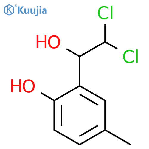 2-(2,2-Dichloro-1-hydroxyethyl)-4-methylphenol structure