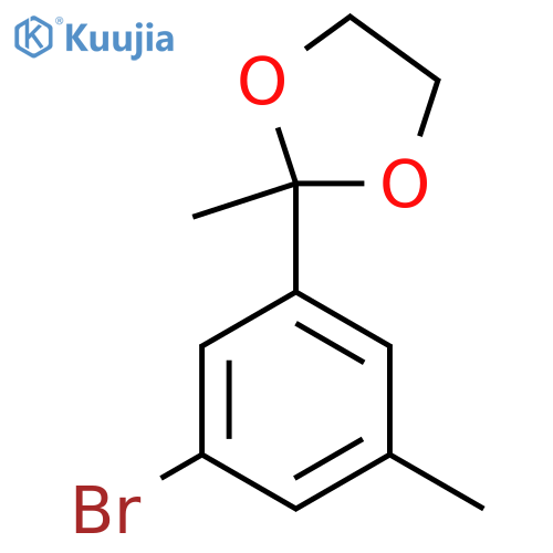 2-(3-Bromo-5-methylphenyl)-2-methyl-1,3-dioxolane structure