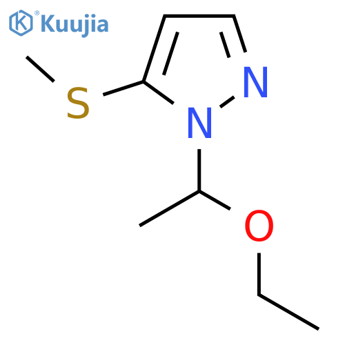 1-(1-Ethoxyethyl)-5-(methylthio)-1H-pyrazole structure