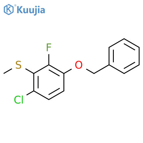 (3-(Benzyloxy)-6-chloro-2-fluorophenyl)(methyl)sulfane structure