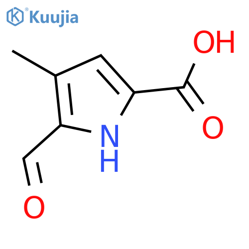 1H-Pyrrole-2-carboxylicacid, 5-formyl-4-methyl- structure