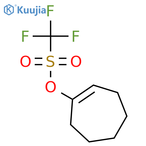 Methanesulfonic acid,1,1,1-trifluoro-, 1-cyclohepten-1-yl ester structure