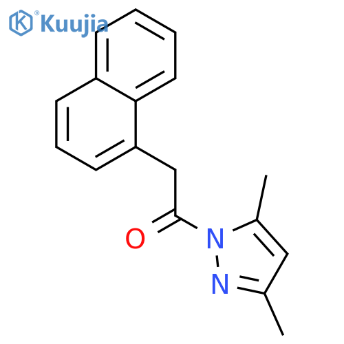 Ethanone,1-(3,5-dimethyl-1H-pyrazol-1-yl)-2-(1-naphthalenyl)- structure