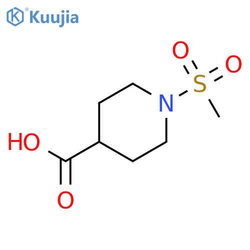 1-methanesulfonylpiperidine-4-carboxylic acid structure