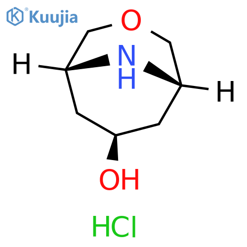 exo-3-oxa-9-azabicyclo[3.3.1]nonan-7-ol;hydrochloride structure