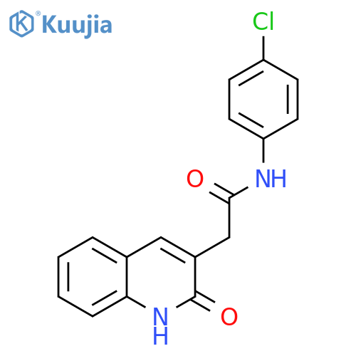 3-Quinolineacetamide, N-(4-chlorophenyl)-1,2-dihydro-2-oxo- structure