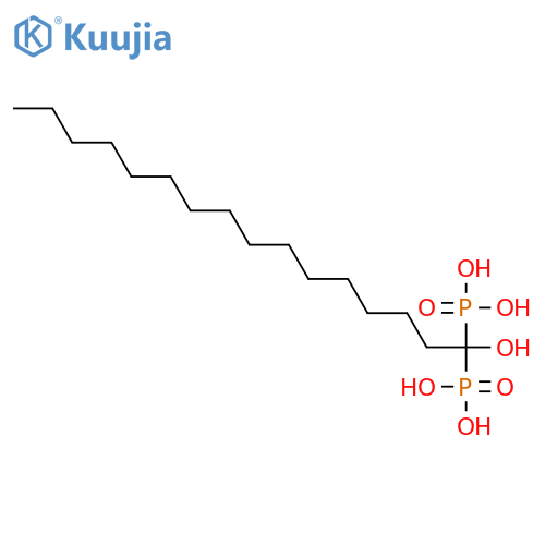 (1-Hydroxy-1-phosphonohexadecyl)phosphonic acid structure