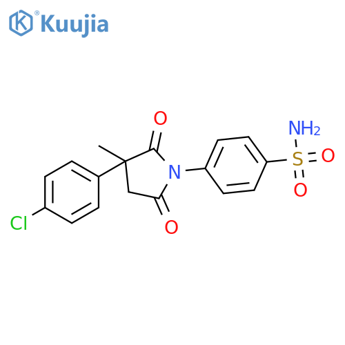 Benzenesulfonamide,4-[3-(4-chlorophenyl)-3-methyl-2,5-dioxo-1-pyrrolidinyl]- structure
