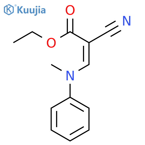 ethyl (2Z)-2-cyano-3-methyl(phenyl)aminoprop-2-enoate structure