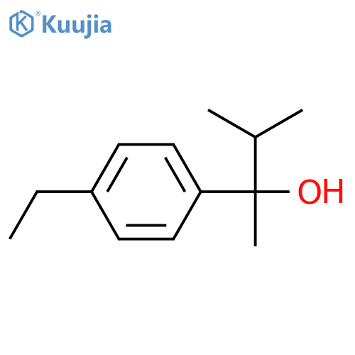 2-(4-ethylphenyl)-3-methylbutan-2-ol structure