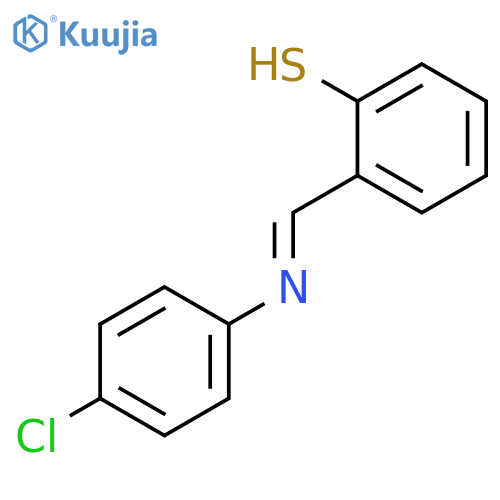 Benzenethiol, 2-[[(4-chlorophenyl)imino]methyl]- structure