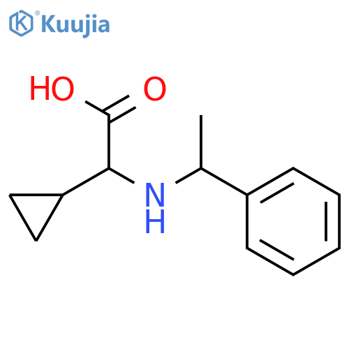 (S)-2-Cyclopropyl-2-(((S)-1-phenylethyl)amino)acetic acid structure