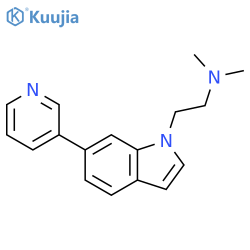 1H-Indole-1-ethanamine, N,N-dimethyl-6-(3-pyridinyl)- structure