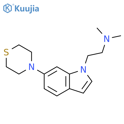 1H-Indole-1-ethanamine, N,N-dimethyl-6-(4-thiomorpholinyl)- structure