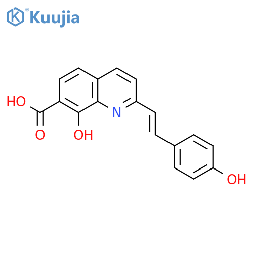 7-Quinolinecarboxylic acid, 8-hydroxy-2-[2-(4-hydroxyphenyl)ethenyl]- structure