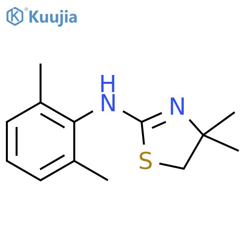 N-(2,6-dimethylphenyl)-4,4-dimethyl-4,5-dihydro-1,3-thiazol-2-amine structure