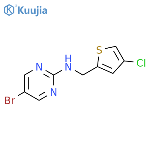 5-Bromo-N-[(4-chloro-2-thienyl)methyl]-2-pyrimidinamine structure