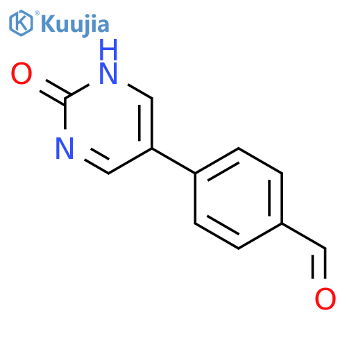Benzaldehyde,4-(1,2-dihydro-2-oxo-5-pyrimidinyl)- structure