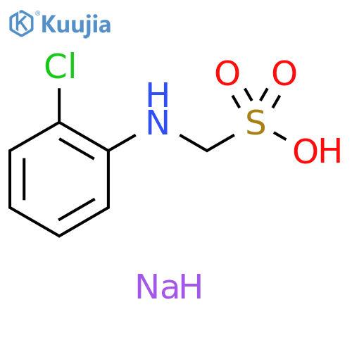 Methanesulfonic acid, 1-[(2-chlorophenyl)amino]-, sodium salt (1:1) structure