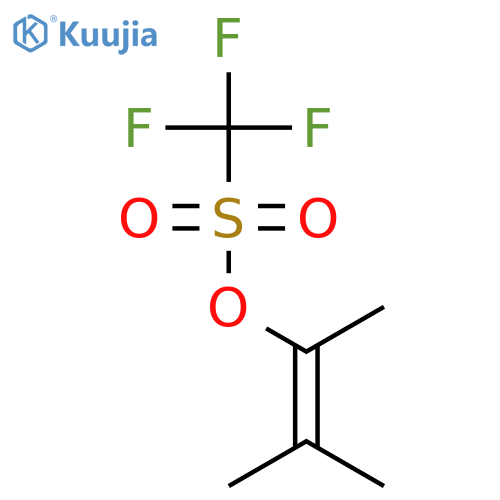 Methanesulfonic acid,1,1,1-trifluoro-, 1,2-dimethyl-1-propen-1-yl ester structure