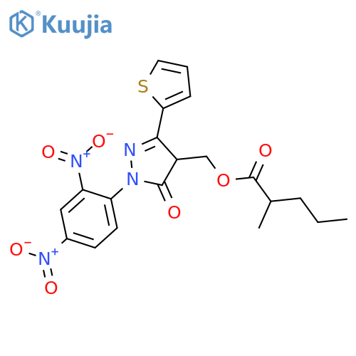 [1-(2,4-Dinitrophenyl)-4,5-dihydro-5-oxo-3-(2-thienyl)-1H-pyrazol-4-yl]methyl 2-methylpentanoate structure