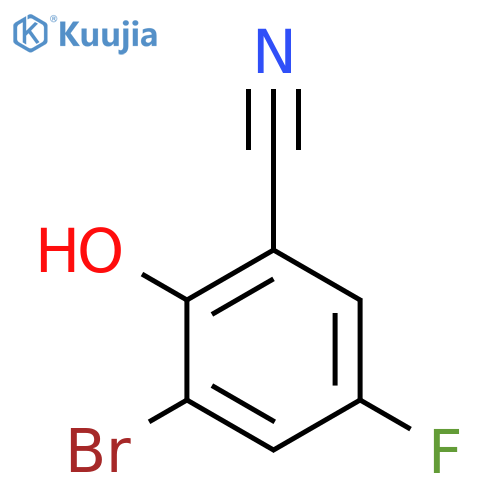 3-Bromo-5-fluoro-2-hydroxybenzonitrile structure