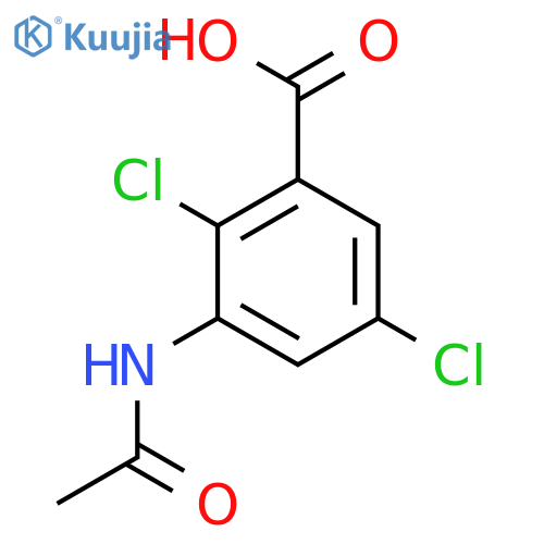 Benzoic acid, 3-(acetylamino)-2,5-dichloro- structure