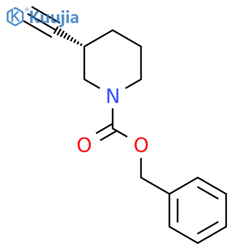 (R)-benzyl 3-ethynylpiperidine-1-carboxylate structure