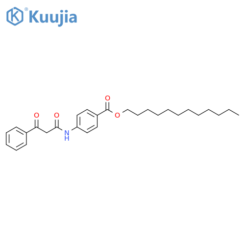 Benzoic acid, 4-[(1,3-dioxo-3-phenylpropyl)amino]-, dodecyl ester structure