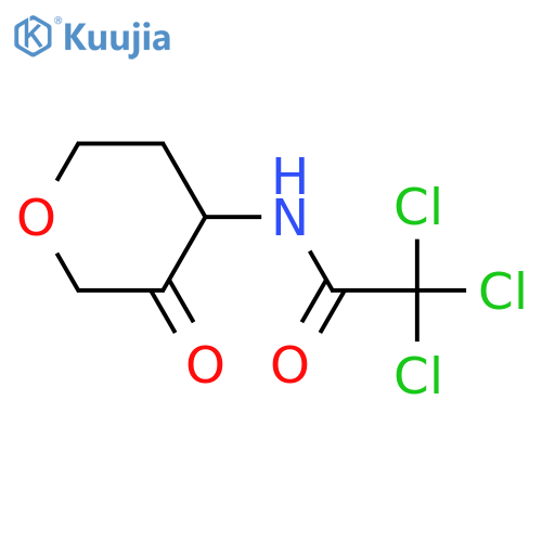 2,2,2-Trichloro-N-(3-oxo-tetrahydro-pyran-4-yl)-acetamide structure