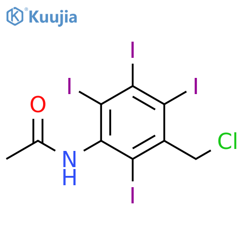 Acetamide, N-[3-(chloromethyl)-2,4,5,6-tetraiodophenyl]- structure