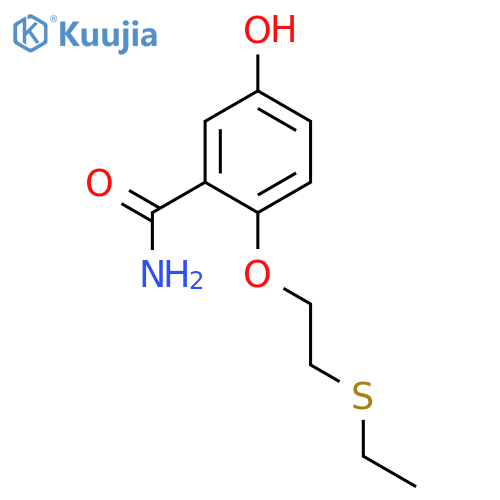 Benzamide,2-[2-(ethylthio)ethoxy]-5-hydroxy- structure