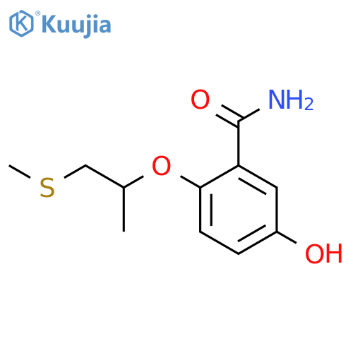 Benzamide,5-hydroxy-2-[1-methyl-2-(methylthio)ethoxy]- structure