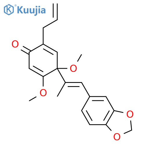 2,5-Cyclohexadien-1-one,4-[(1E)-2-(1,3-benzodioxol-5-yl)-1-methylethenyl]-4,5-dimethoxy-2-(2-propen-1-yl)- structure