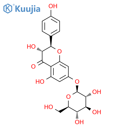 4H-1-Benzopyran-4-one,7-(b-D-glucopyranosyloxy)-2,3-dihydro-3,5-dihydroxy-2-(4-hydroxyphenyl)-,(2R,3R)- structure