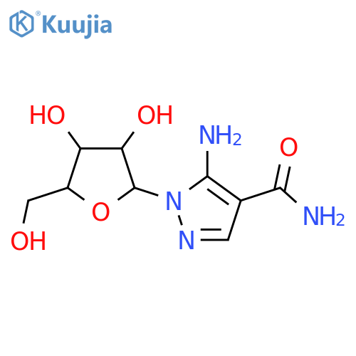 1H-Pyrazole-4-carboxamide,5-amino-1-b-D-ribofuranosyl- structure