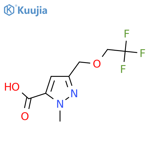 2-Methyl-5-(2,2,2-trifluoroethoxymethyl)pyrazole-3-carboxylic acid structure