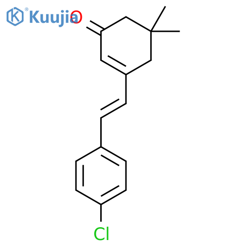 2-Cyclohexen-1-one, 3-[(1E)-2-(4-chlorophenyl)ethenyl]-5,5-dimethyl- structure