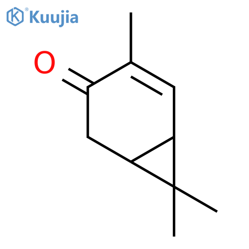 Bicyclo[4.1.0]hept-4-en-3-one, 4,7,7-trimethyl- structure